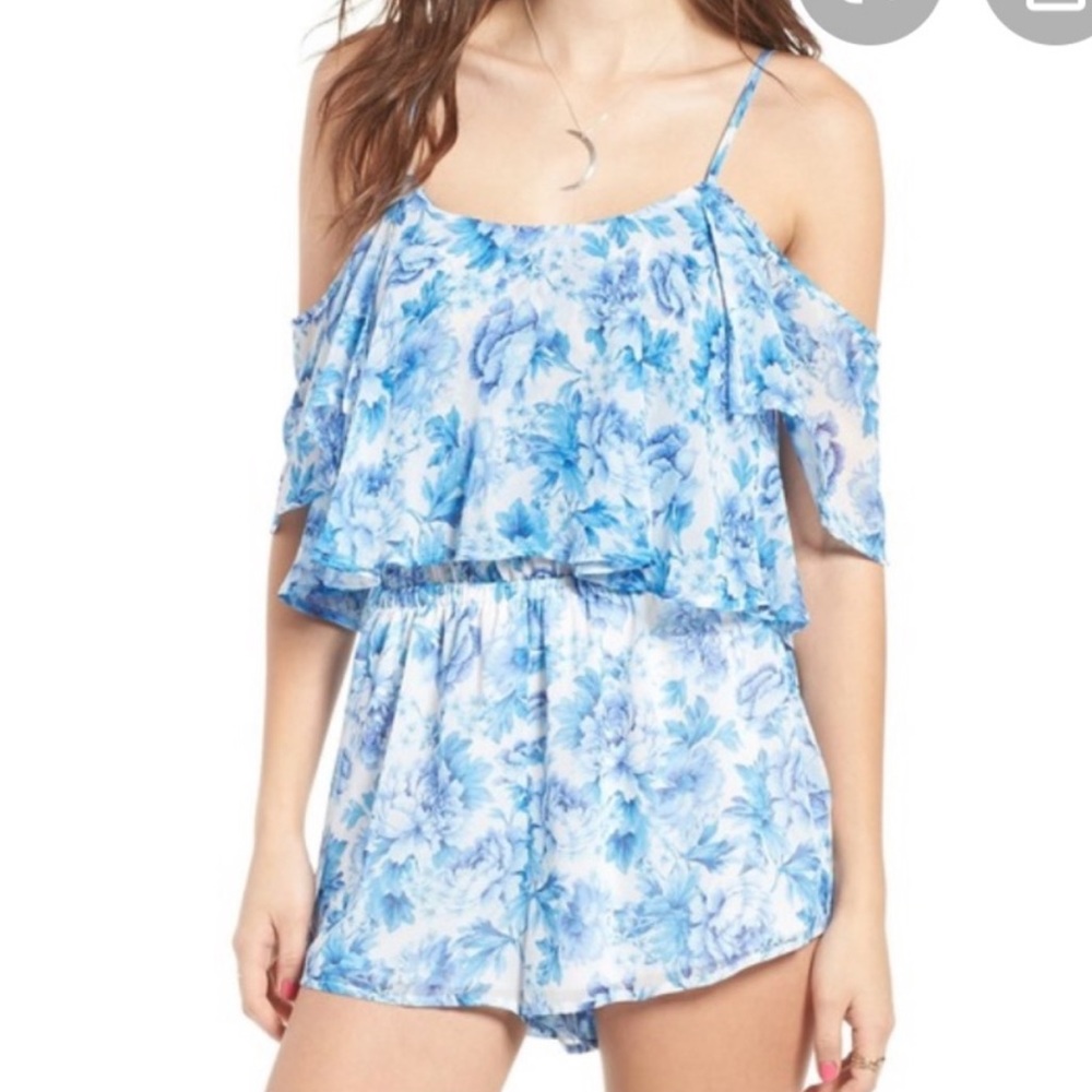 Show Me Your Mumu Blue floral Romper